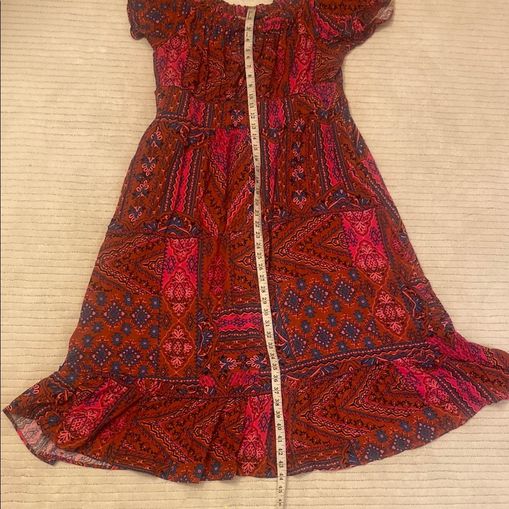 TORRID. Bohemian Pink and Orange Maxi Dress - Picture 5 of 7